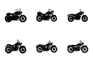 Simple silhouette design of cruiser motorcycle for projects vector
