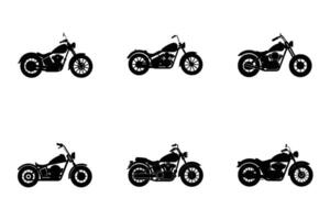 Clean cruiser motorcycle silhouette for elegant design projects vector