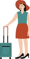 Tourist Illustration with Cartoon Concept vector