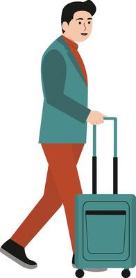 Tourist Illustration with Cartoon Style