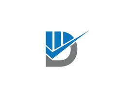 D Logo Design Template icon vector