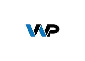 WP letter logo design with icon template vector