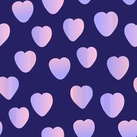 seamless pattern with gradient hearts vector