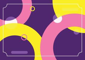 Pink and yellow circles abstract on a purple background. For cover, book, web, presentation, and card. vector