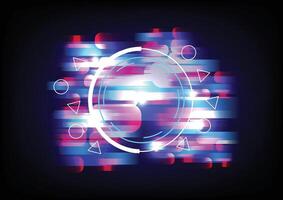 Line circle with blue and red gardient abstract background. For cover book, web, presentation, and card. vector