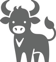 Minimalistic cow silhouette with a focus on simplicity and elegance, ideal for modern branding and graphic applications vector