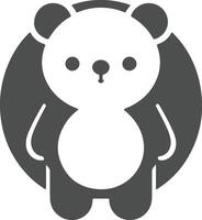 Artistic minimal bear silhouette showcasing clean lines and modern simplicity for versatile creative projects vector