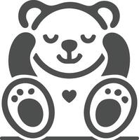 Minimalistic bear silhouette with a focus on simplicity and clean design for modern illustrations and branding needs vector