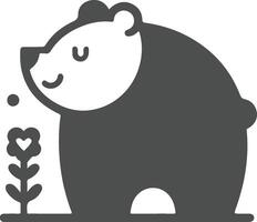 Detailed bear silhouette in a creative minimalistic design ideal for modern branding, nature-themed projects, and artistic decor vector