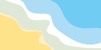 Top view of sea waves isolated. Illustration with aerial view on realistic ocean or sea waves with foam. vector
