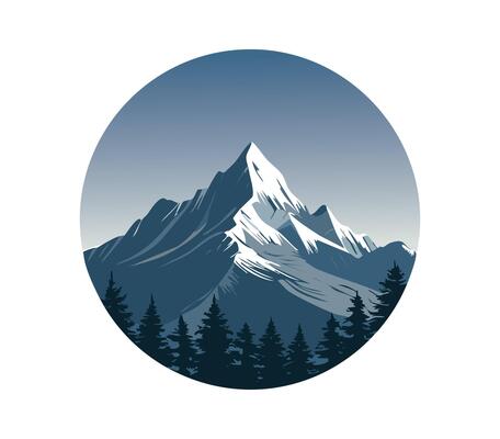 Lone Peaks Framed in Darkness