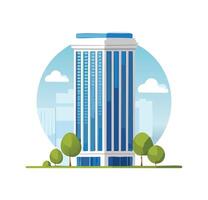 building wit tree vector