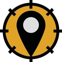 Location icon design with round shape vector