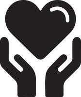 Love icon design with hand vector