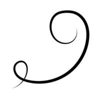 Swirling Decorative Design Element, Swoosh curve arc line vector