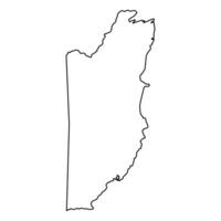 Outline Map of Belize outline border shape, geography Central America vector