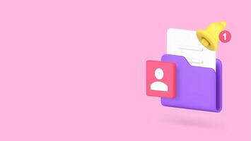 Personal data archive storage database file notification banner copy space illustration vector