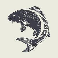 illustration of a carp fish on a white background vector