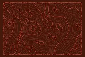 Topographic Landscape Map. Banner with geographic mountain relief. Wavy abstract contour background with cartography texture vector