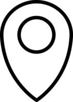 Map pointer icon Black GPS location symbol vector