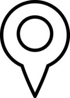 Outline map pointer icon isolated GPS location vector