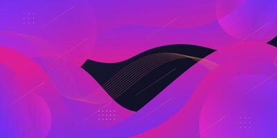 Abstract 3D purple and blue gradient wave background. Geometric wave pattern and shadow. Realistic 3D wave and line background. vector