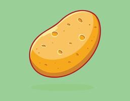 a potato is flying in the air on a green background vector