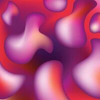 Red Gradient fluid mesh blob shapes background vector