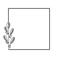 Floral frame with empty space vector
