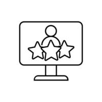 Customer review icon. Perfect for application, web, logo and presentation template. icon design line style vector