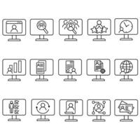 user interface icon set, line design, illustration eps10 graphic vector