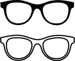 Glasses icon eyeglasses symbol. Accessory pictogram, flat sign isolated on white background. Simple illustration for graphic and web design. vector