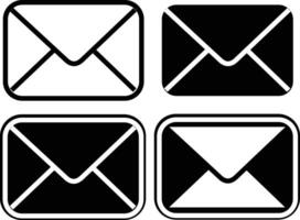 Email Envelope Icons Set vector