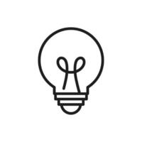 A sleek and elegant light bulb icon is a powerful symbol representing creativity and inspiration within the fields of renovation and construction, serving as an embodiment of modern design principles vector