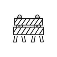 This outline icon represents a construction guardrail used in renovation projects to protect workers and bystanders. Its perfect for construction graphics, enhancing safety communication vector