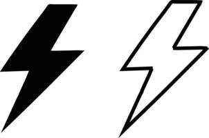 Lightning icon isolated on white background vector