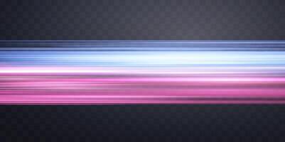 Speed rays, light neon flow, zoom in motion effect, blue and pink glow speed lines, colorful light trails, stripes vector