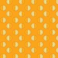 seamless pattern of orange slices on a yellow background. vector