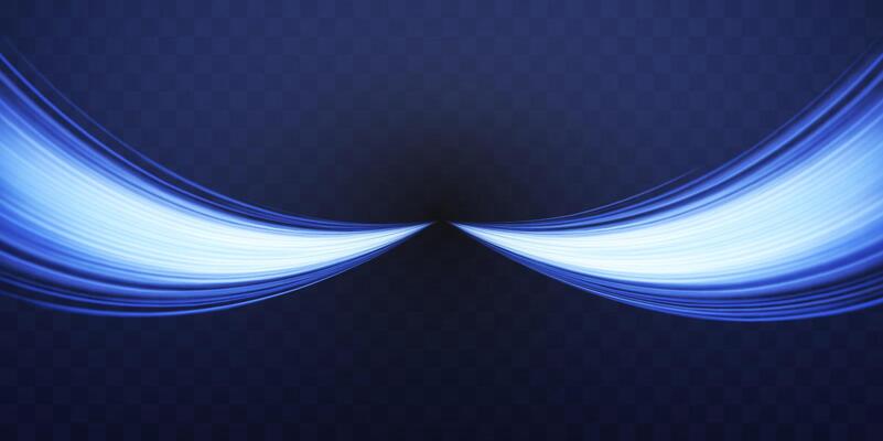 Speed rays, light neon flow, zoom in motion effect, blue glow speed lines, light trails