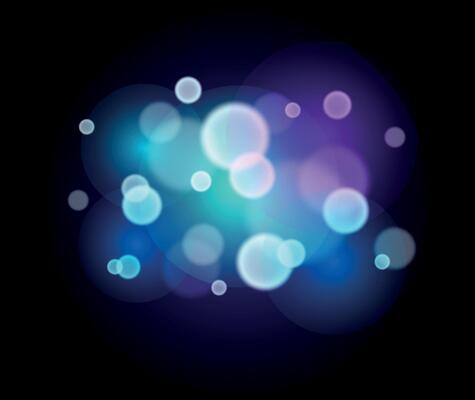 Blurred bokeh magic. Glowing dust and glittering backdrops for holidays and celebrations in blue violet color