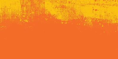 Orange and Yellow Texture Grungy Background with Distressed Weathered Effect. Retro grungy overly brush stroke backdrop. Colorful worn abstract surface texture, perfect for flyers, cards, posters, web vector