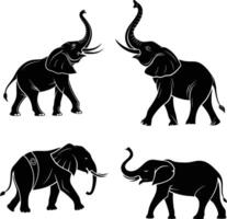 Baby Elephant SilhouetteGraphics vector