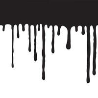 A border of a big black dripping seamless pattern vector