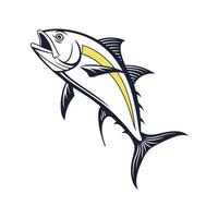 A Yellowtail Snapper fish with a yellow stripe vector