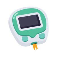 An amazing flat icon of portable glucometer in trendy design style vector