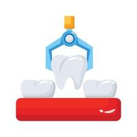 Visually appealing icon of tooth extraction in trendy design style vector