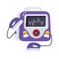 Get this amazing icon of defibrillator in trendy design style vector