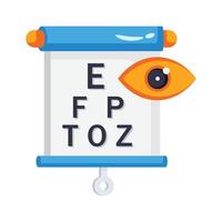 A vision test chart for eye examinations and healthcare. vector