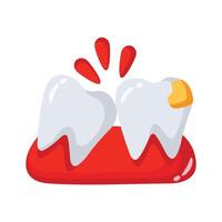 Premium quality icon of tooth cavity in modern design style vector