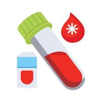 Get this amazing icon of blood test sample in modern style vector